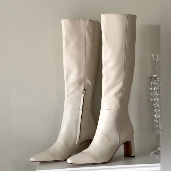 Sam Edelman SYLVIA Knee High Boot in cream Size 6.5 New with Tag - Picture 9 of 11